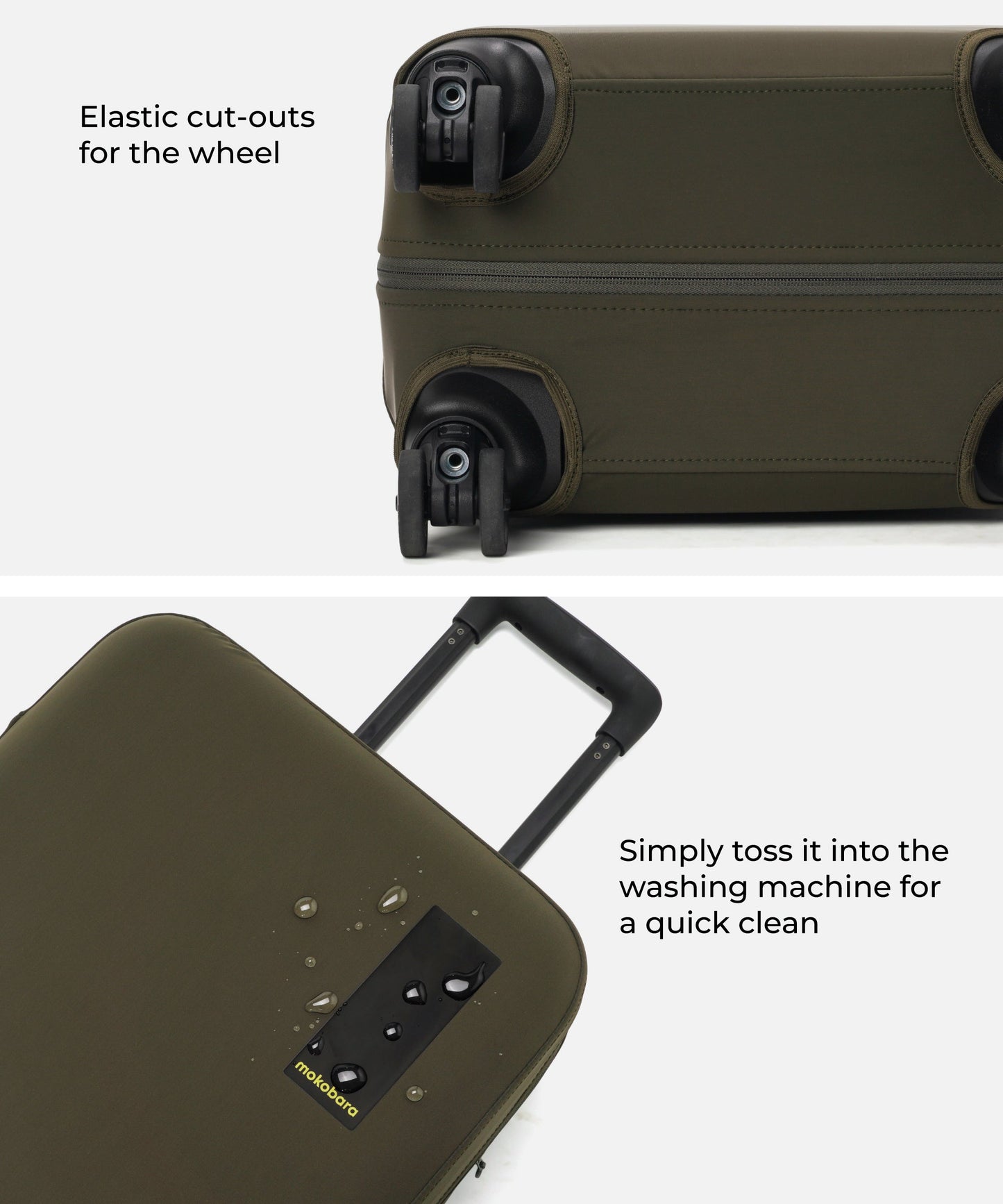 Size_Cabin- Seaweed Green | The Iconic Luggage Cover