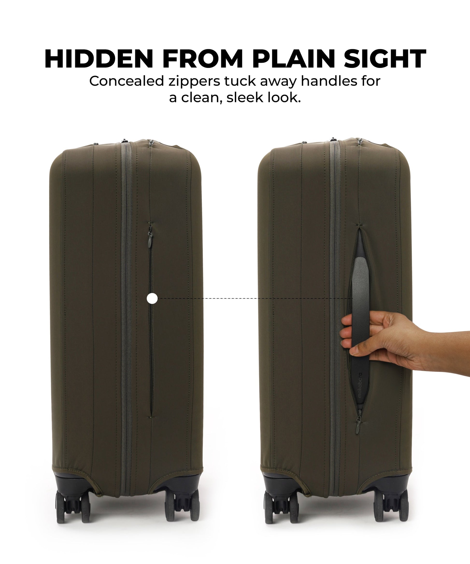 Size_Check-in Large - Seaweed Green | The Iconic Luggage Cover