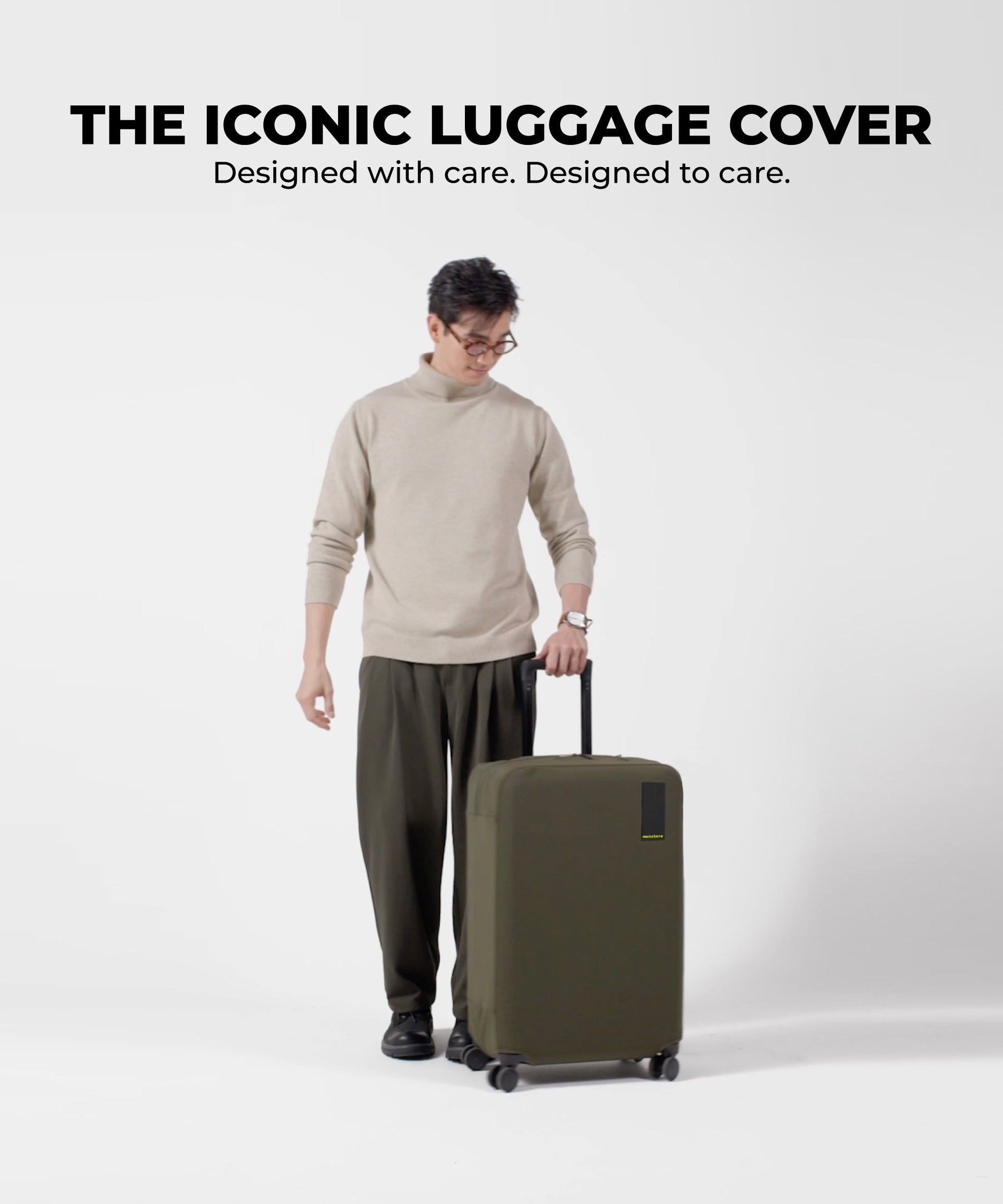 Size_Cabin- Seaweed Green | The Iconic Luggage Cover
