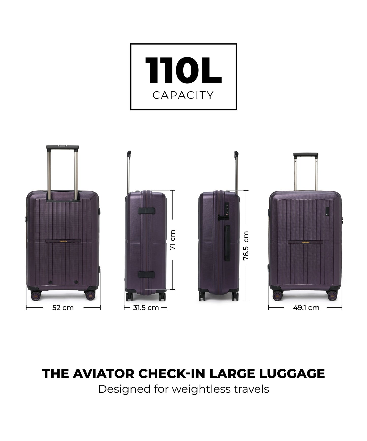 Color_Dark Matter | The Aviator Check-In Large Luggage