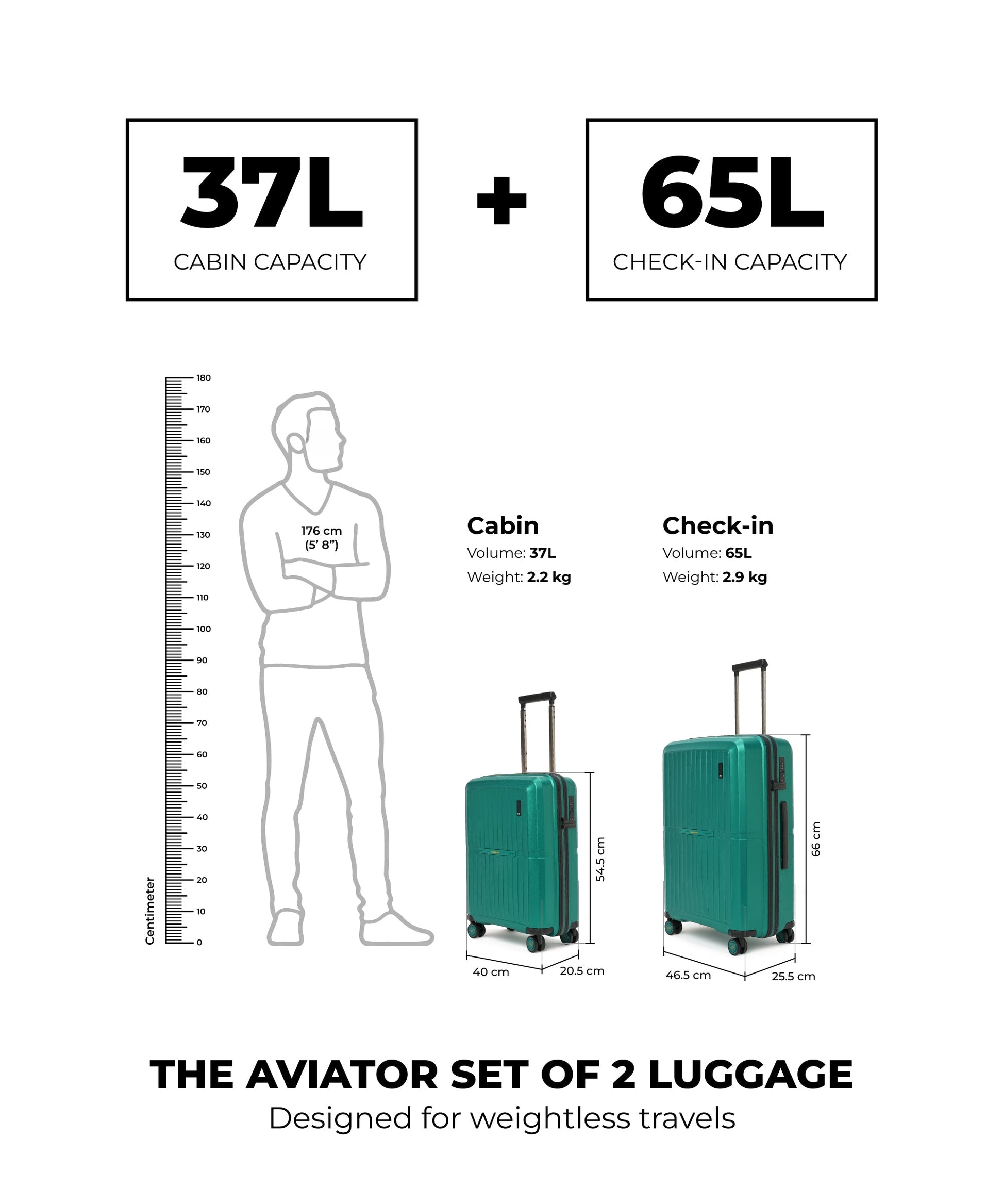 Color_Mic Drop | The Aviator Set of 2 Luggage