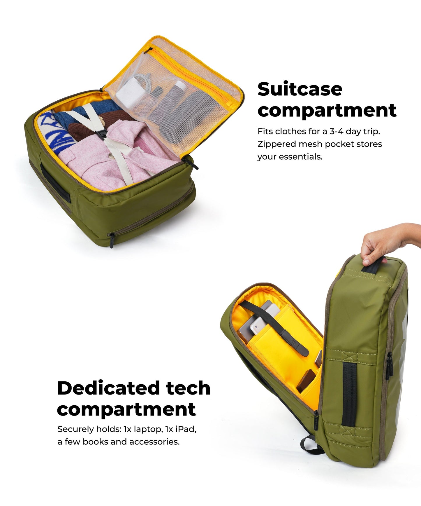 Color_Seaweed Green | The Em Duffle Backpack - 32L