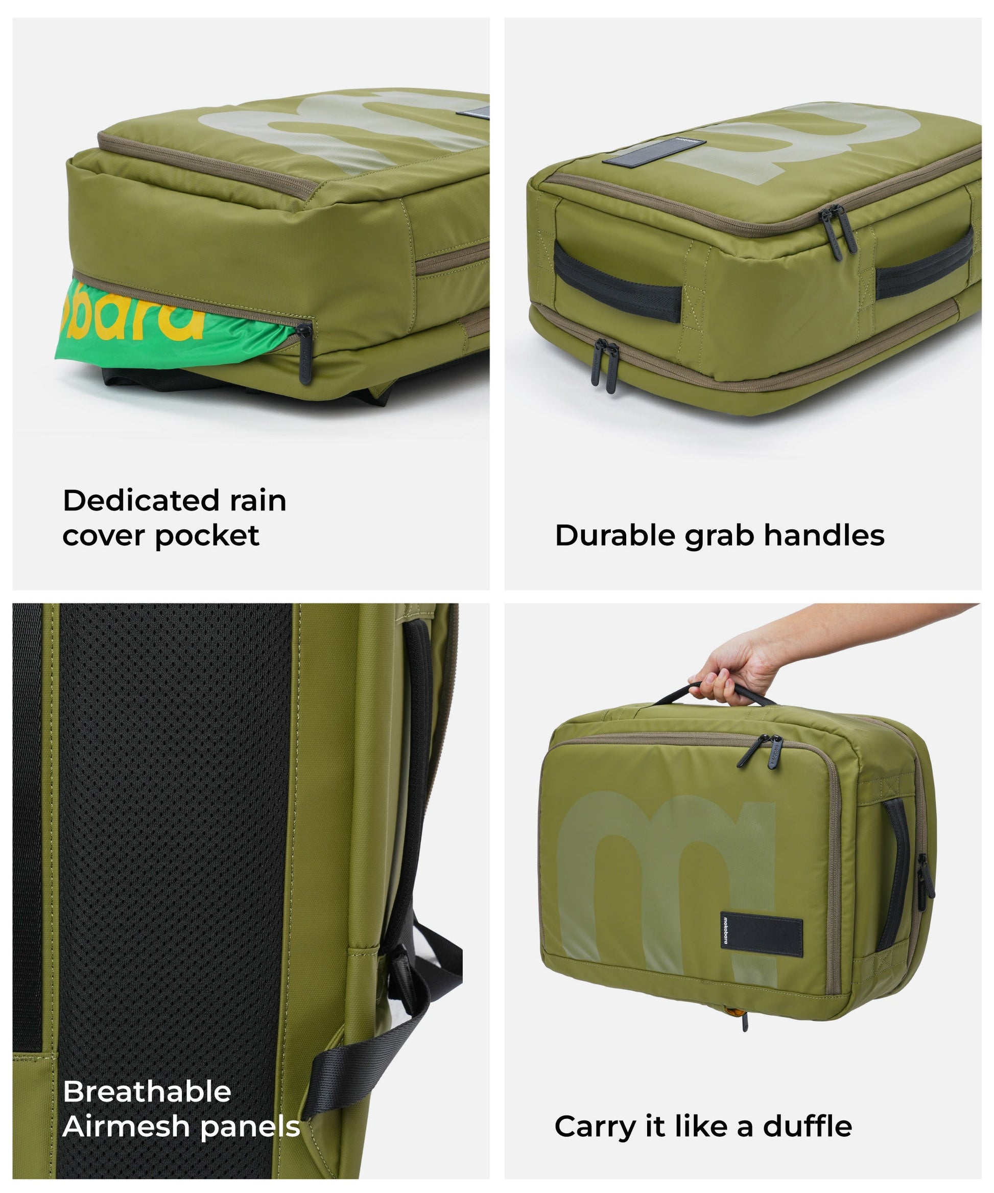 Color_Seaweed Green | The Em Duffle Backpack - 32L