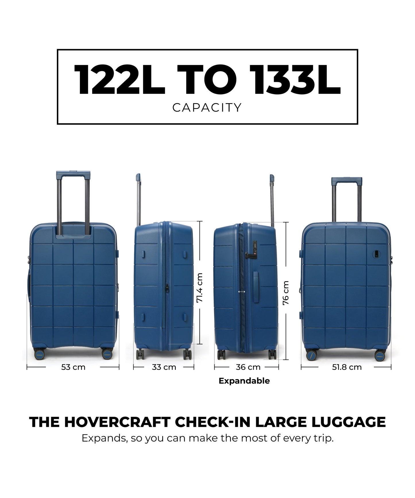 Color_Ocean | The Hovercraft Check-In Large Luggage