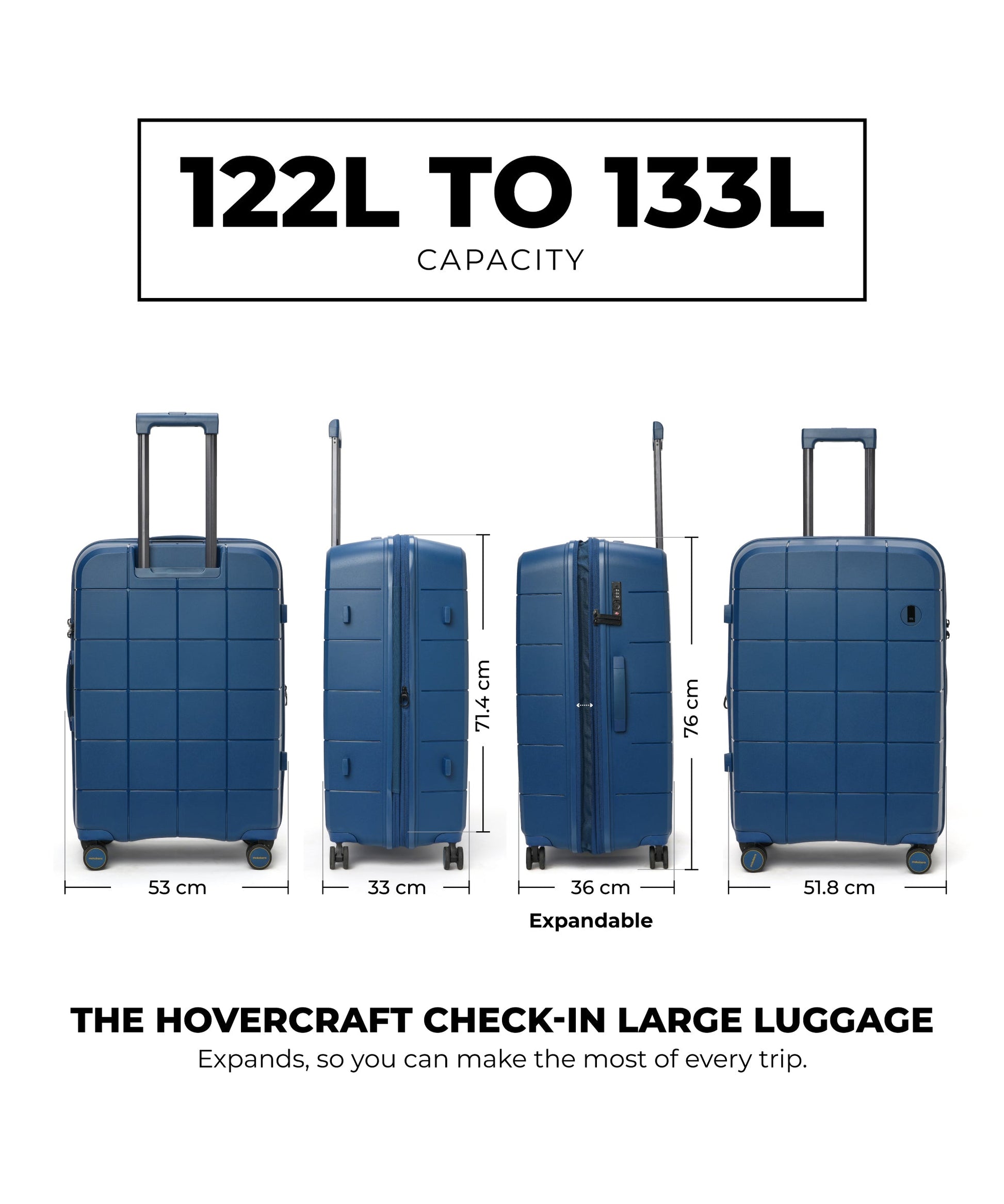 Color_Ocean | The Hovercraft Check-In Large Luggage