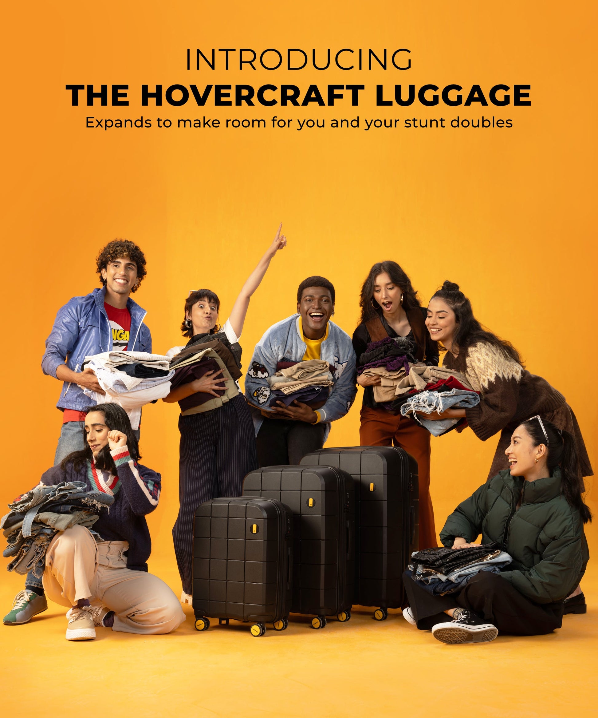 Color_Crypto | The Hovercraft Set of 3 Luggage