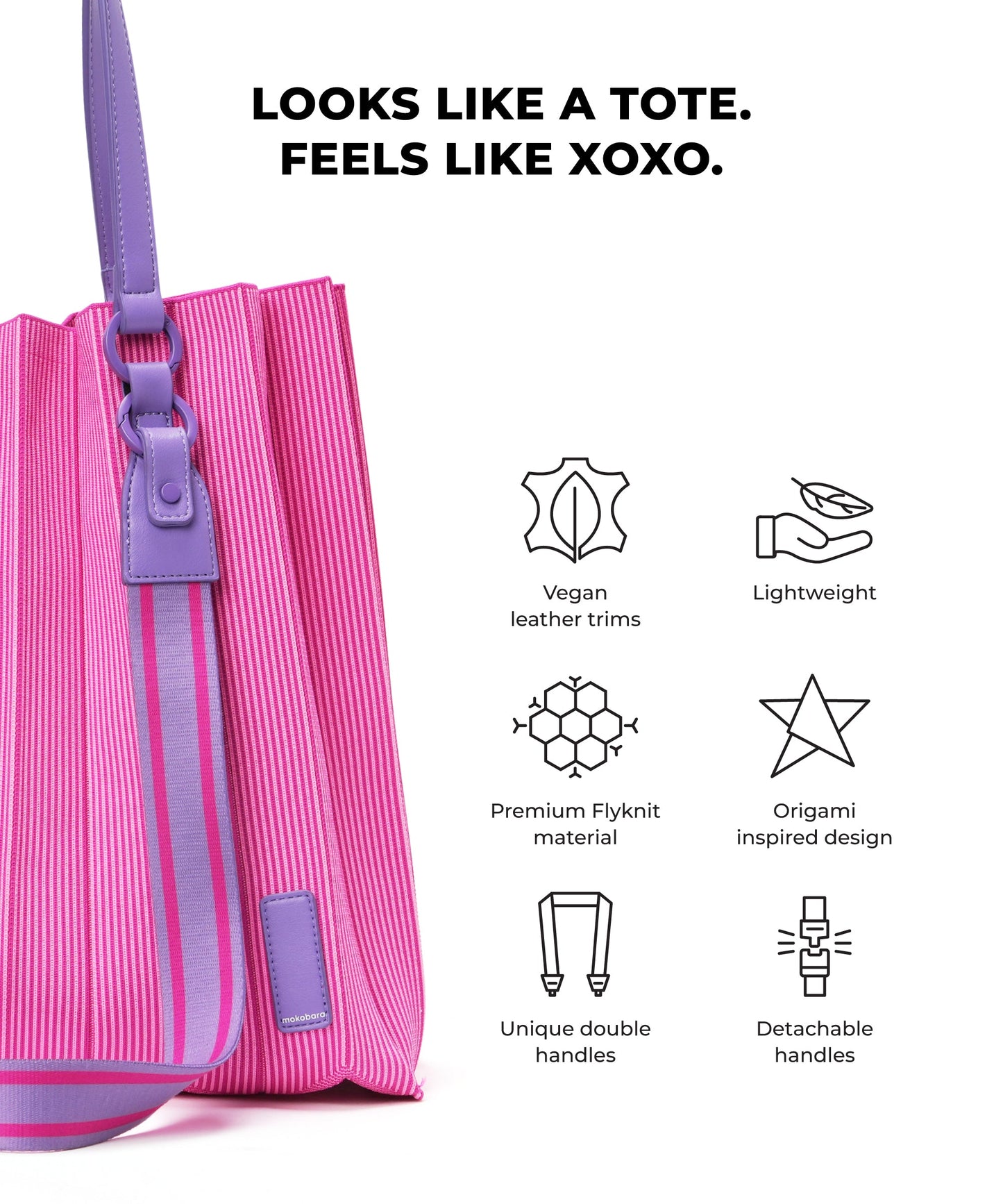 Color_Very Berry | The XOXO Origami Tote