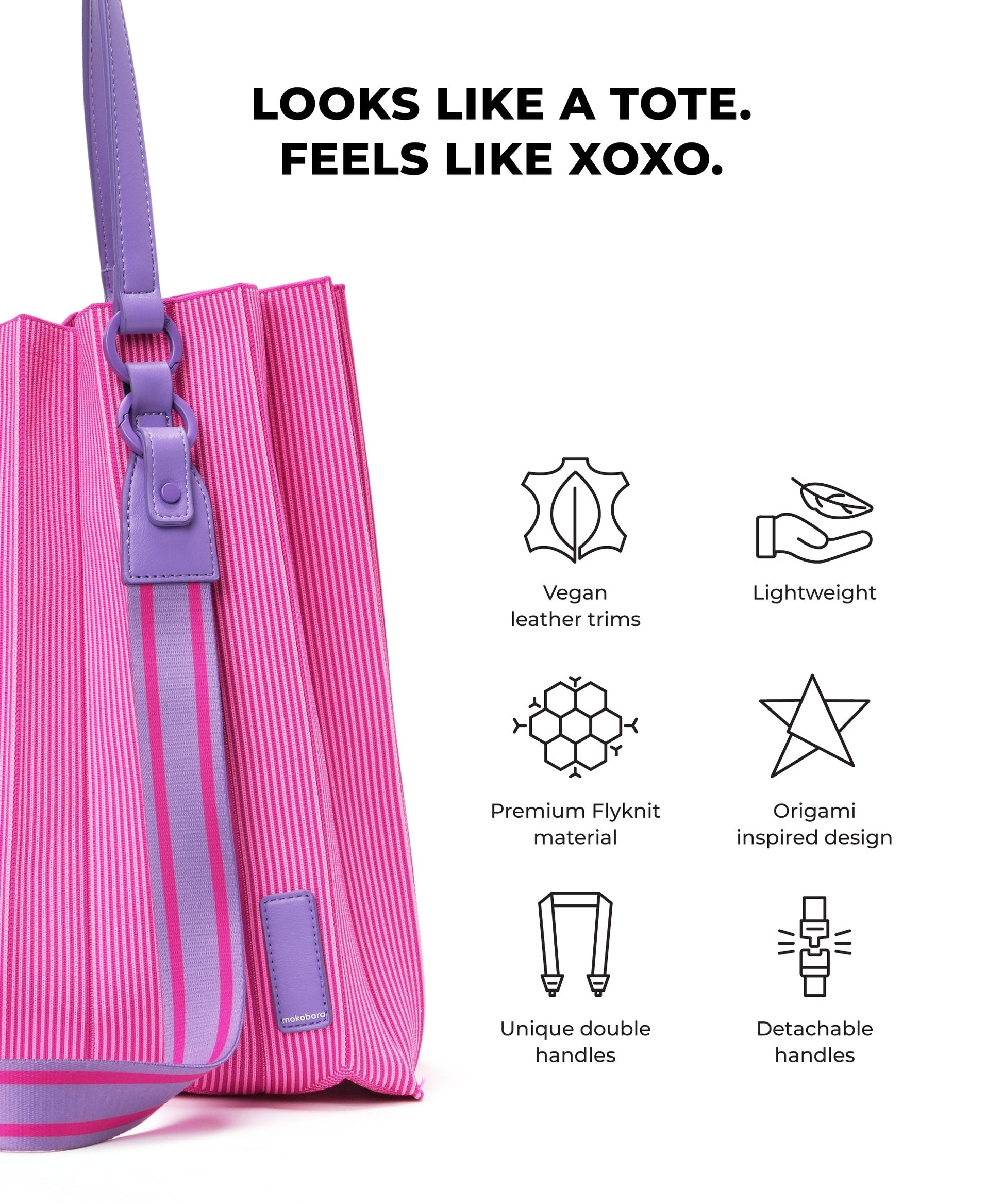 Color_Very Berry | The XOXO Origami Tote